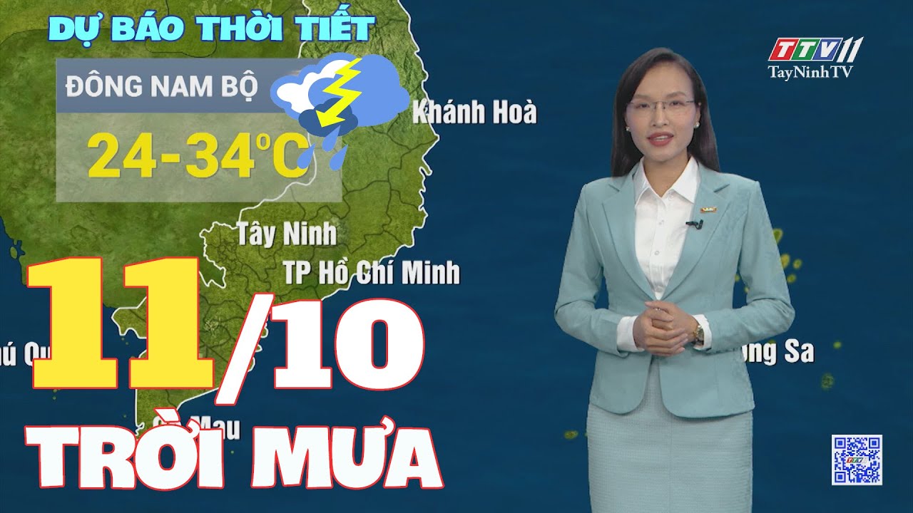 Bản tin thời tiết 11-10-2024 | TayNinhTVENT